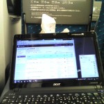 新幹線（N700）にてワイヤレスゲートでネットにつながったよ